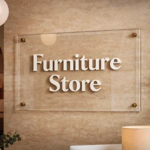 Acrylic Sign Embossed