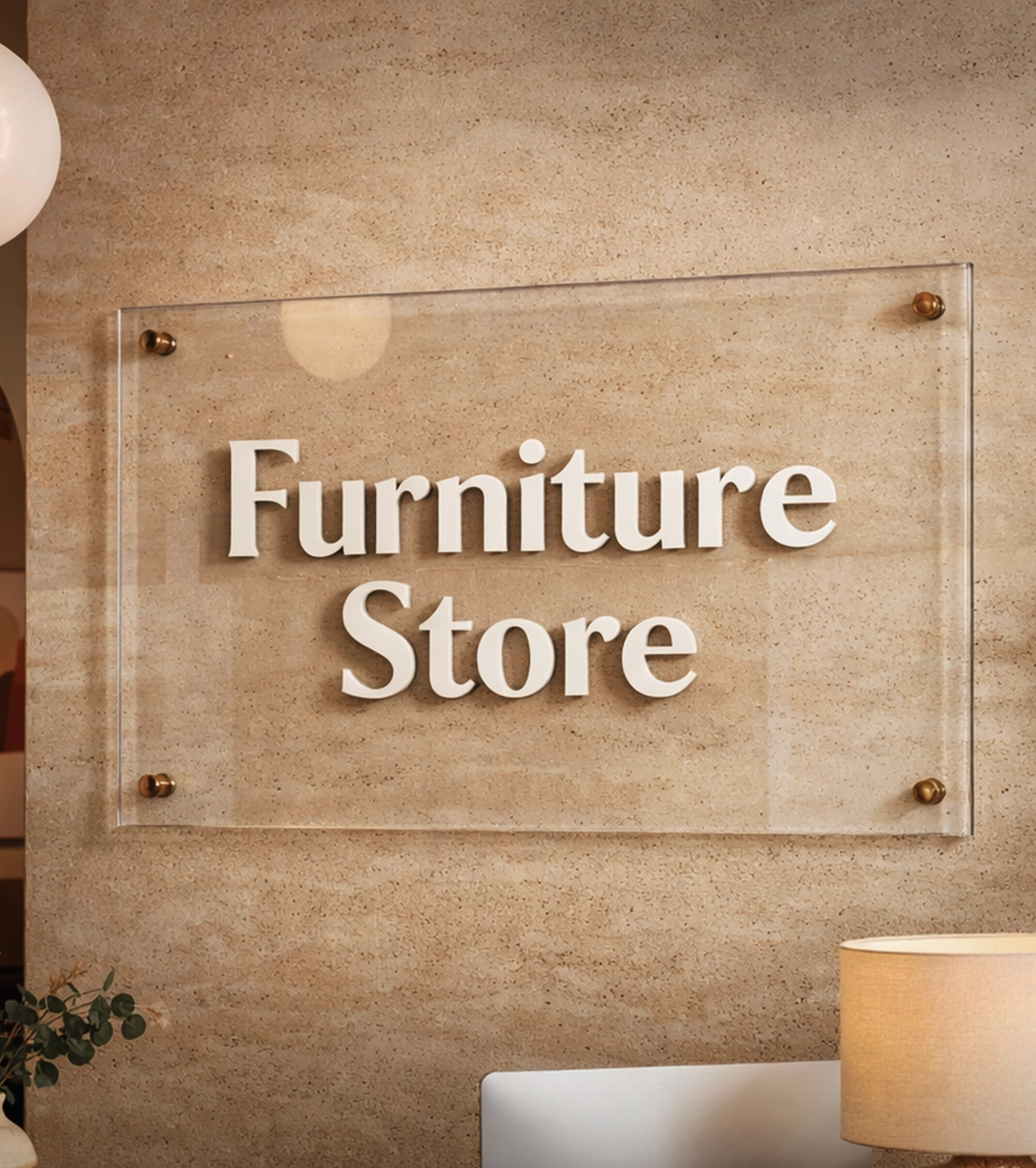 Acrylic Sign Embossed
