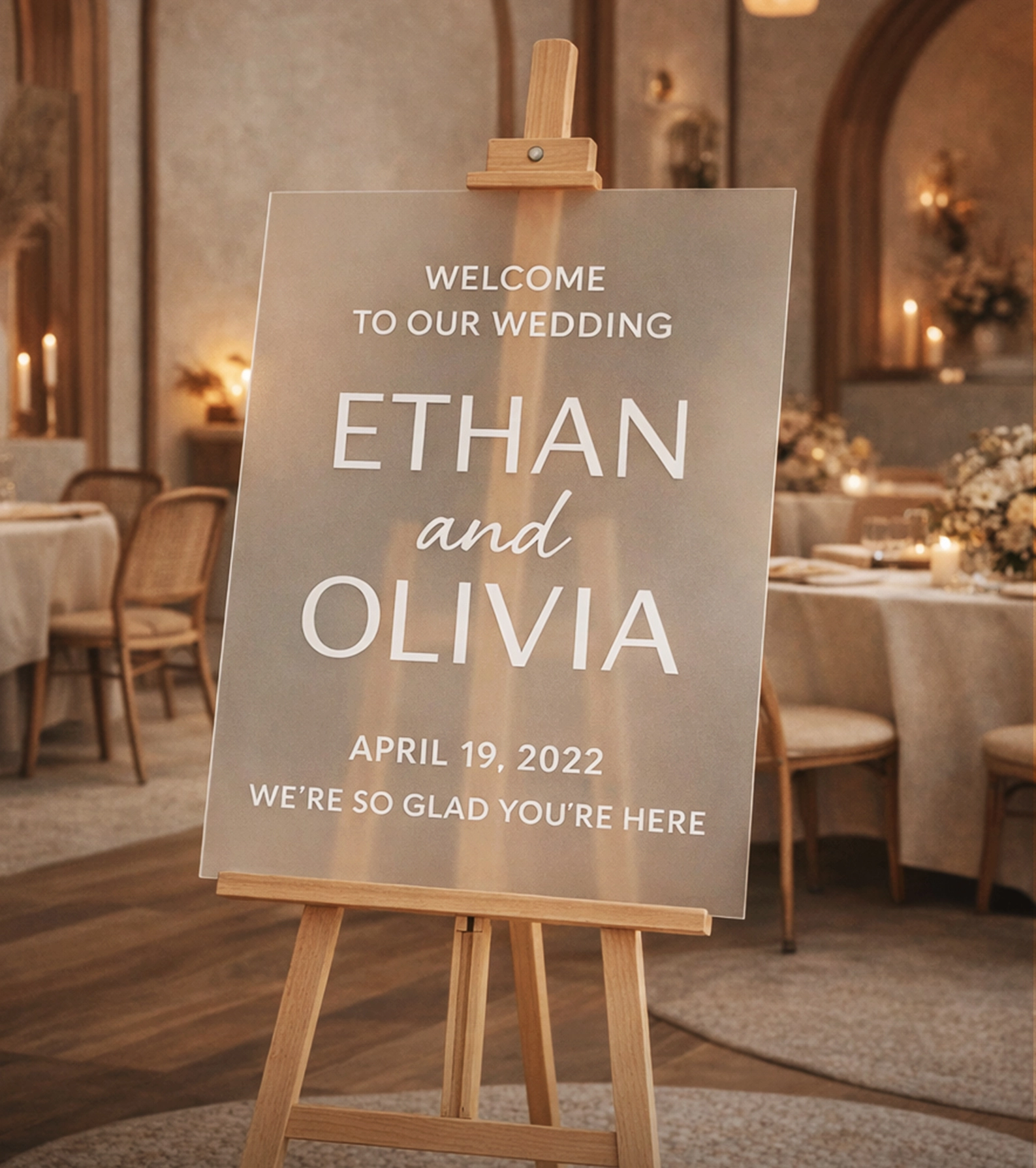 Acrylic Wedding Panel Sign